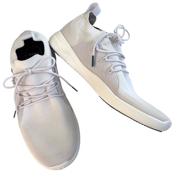 VESSI...Women's White Knit Sneakers. - Picture 3 of 12